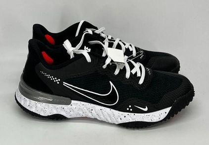 Nike Alpha Huarache Elite Turf 3 Shoes Black White CK0748-010