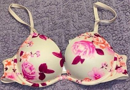 Victorias Secret Pink 32 B Push-up Polka Dot Pink tan