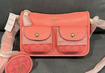 Coach Pennie Crossbody With Coin Case With Signature Canvas Detail ca906  Size One Size - $269 (37% Off Retail) - From Emily