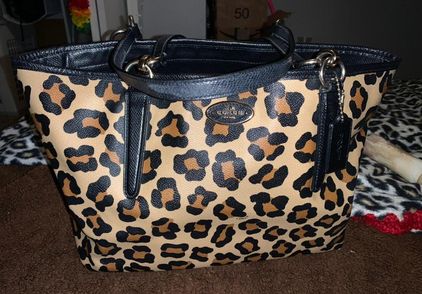 leopard print purse coach