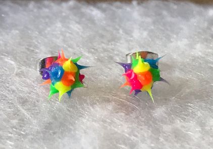 Buy Multicolored Set Spike Hoops Set of 2 Earrings Gold Spike Online in  India  Etsy