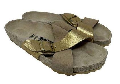 Birkenstock Women's Size 41 US 10 Siena Metallic Gold Beige