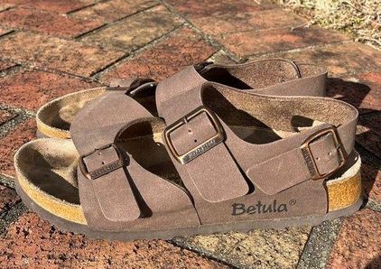 BIRKENSTOCK Light Brown 2 Strap BETULA Sandals Women's Size 7 Men 5 EU 38  Shoes | eBay