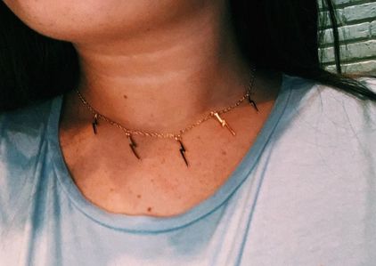 Brandy Melville Lightning Bolt Necklace Gold 16 From Torry