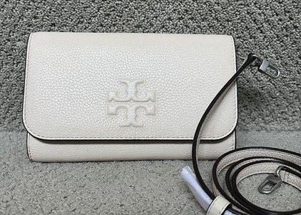 TORY BURCH Thea Crossbody Bag Flat Silver Wallet