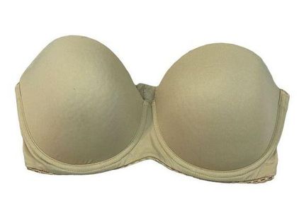 Calvin Klein Beige Padded Strapless Bra Size 34DD - $13 - From