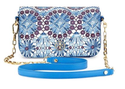 Tory Burch Bahama Castillo Robinson Chain Leather Blue Floral Crossbody Bag  - $150 (53% Off Retail) - From Belle
