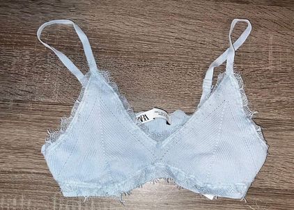 ZARA Crop Bralette Blue - $14 (30% Off Retail) - From Hailey