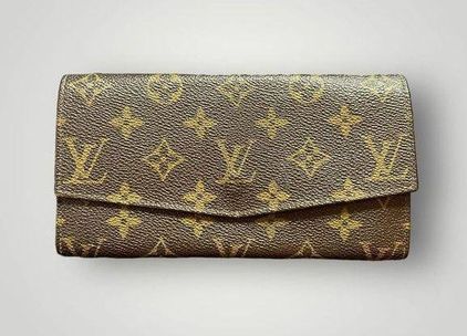 Louis Vuitton Wallet Monogram Canvas Vintage Flap Brown