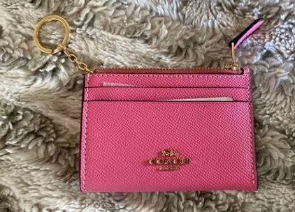 Coach Pink Mini Skinny Id Case Wallet - $37 - From rubye