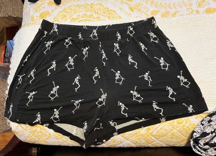 Torrid Skeleton Super Soft Sleep Pajama Shorts Black Size 1X - $30