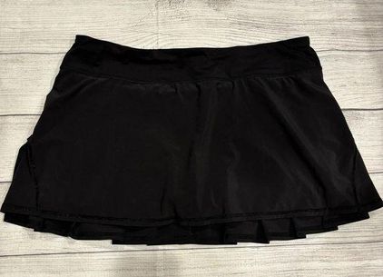 Lululemon Pace Setter Black Athletic Tennis Skirt Skort Women Size