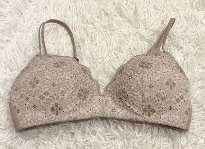 Aerie Real Happy Wireless Lace push Up Bra Nude Beige 32D Size undefined -  $16 - From Megan