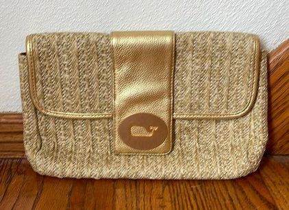 Vineyard Vines Gold Straw Envelope Style Clutch Purse - $34 - From Gayle
