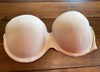 pink solid push up bra