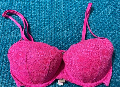 PINK Victoria's Secret, Intimates & Sleepwear, Victorias Secret Pink Push  Up Bra In Hot Pink Size 34dd