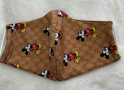 Mickey Mouse Louis Vuitton Cloth Face Mask Reusable