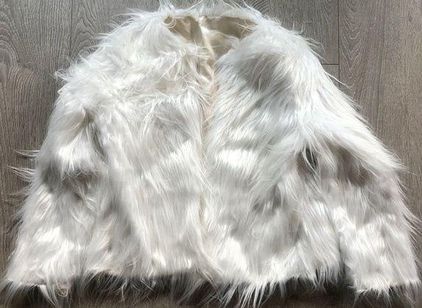 SheIn Faux White Fur Coat - $10 - From Miracle