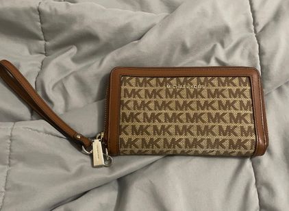 Tan michael cheap kors wallet