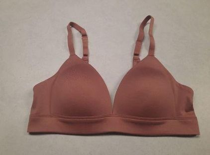 Auden Women's Lightly Lined Wirefree beige tan everyday bra 34A