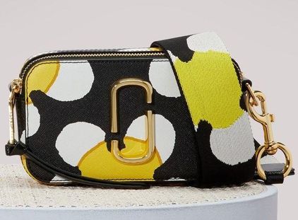 Shop Marc Jacobs The Snapshot Coated Leather Camera Bag