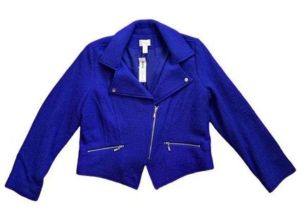 Boiled wool cheap moto jacket