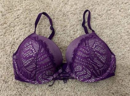 Victoria's Secret purple lace Very Sexy push-up bra size 32D - $23 - From  Haley