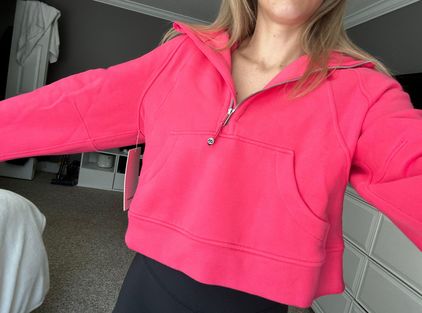 lululemon athletica, Tops, Lululemon Scuba Pink Pullover Hoodie