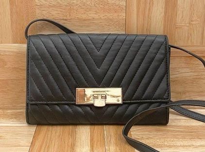 Michael Kors Black Quilted Leather Sling Bag