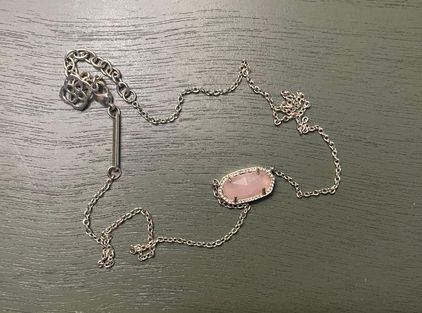 Kendra Scott Ari Heart Rose Gold Light Pink Drusy Pendant Necklace – Pretty  Please Boutique