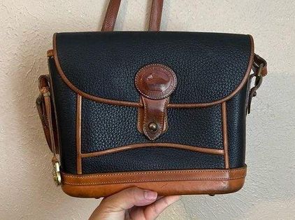 Vintage Dooney & Bourke Black Leather Crossbody