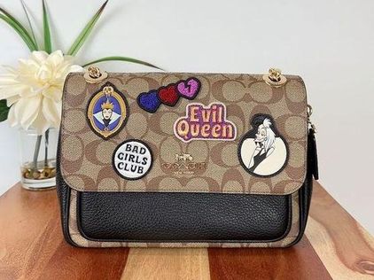 Coach Disney X Track Crossbody In Signature Canvas With Patches