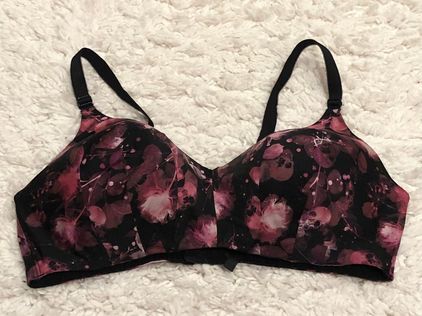 Torrid Curve Skeleton Skull Floral Wireless Bra pink Black 42DD