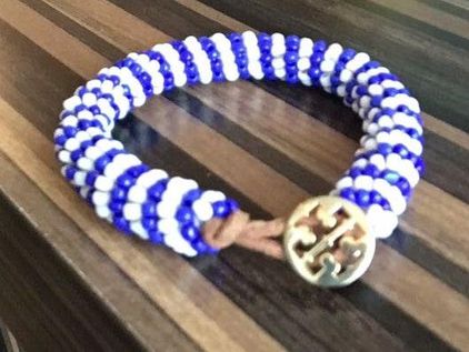 Tory Burch Beaded Bracelet Blue - $70 (53% Off Retail) - From Mary Kate