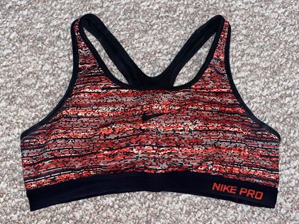 Nike Pro Sports Bra Size Large Red Black - $18 (60% Off Retail