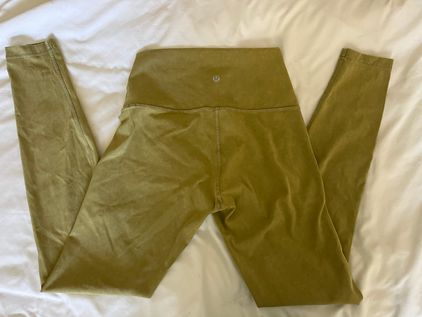 lululemon wunder under leggings- olive green 28”