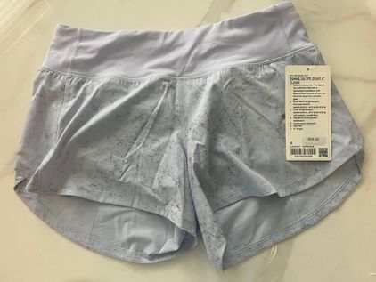 Lululemon Speed Up Mid-Rise Lined Short 4” Blue Size 6 - $40 (41