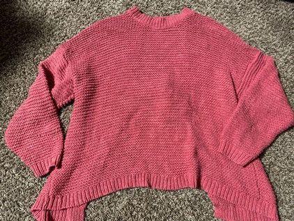 Aerie Pink Open Back Sweater Size M 