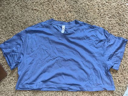 Lululemon Women's All Yours Cropped Tee Blue Size 8 - $27 (53% Off Retail)  - From meghan