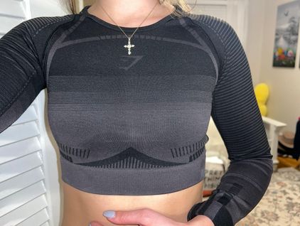 Gymshark Compression Crop Gray - $27 (46% Off Retail) - From Maddie