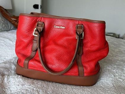 Calvin Klein Red Tote Bags