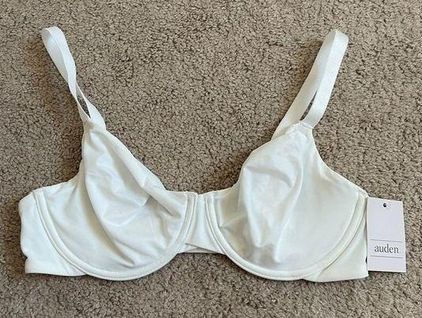 NWT white cream Auden bra size 32C unlined Demi coverage