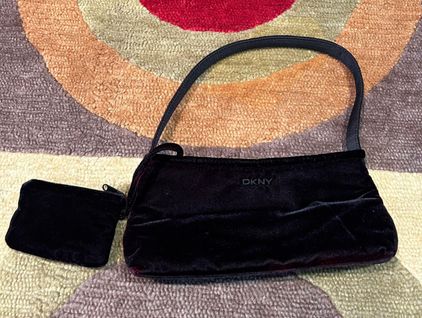 Vintage DKNY Black Leather Shoulder Bag Rucksack Purse - Vintage Designer  Clothing