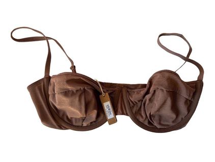 SKIMS Women's Glissenette Bra Underwire Size 38C NWT Jasper Brown - $45 New  With Tags - From Chanda