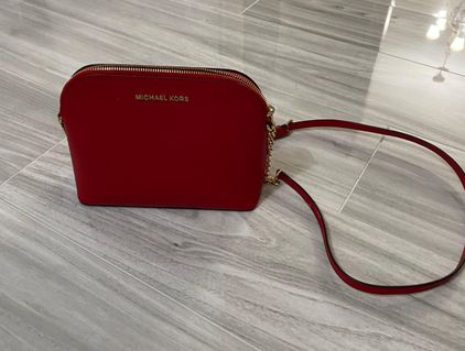 Michael Kors Red Nylon Brown Leather Kempton Crossbody Messenger Shoulder  Bag - AbuMaizar Dental Roots Clinic