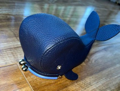 Cute cerulean blue whale clutch purse | misala