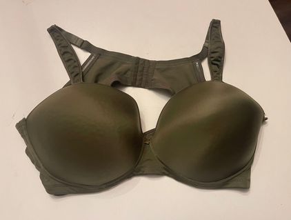 Ashley Stewart Butterfly By Plus Size 46DD Full Coverage Green