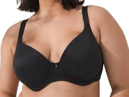 Soma Womens Embraceable Full Coverage T Shirt Bra Size 32DDD Black