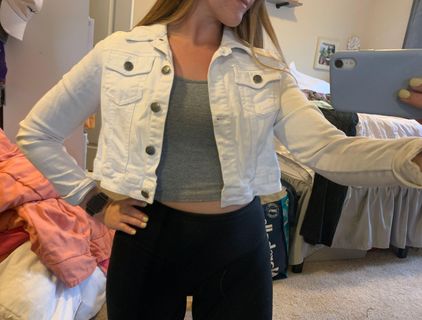 Earl Jean Denim Jacket White - $19 