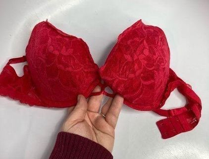 Victoria's Secret push-up bra red with lace size 34D - $37 - From Nifty